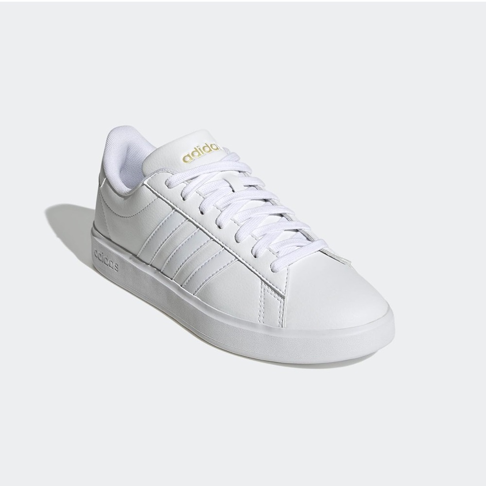 Adidas Classic Grand Court 2.0 White Sneakers with Gold Accents Size 7 NWT NIB